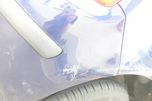 Skoda Fabia 6Y Schrägheck Stoßstange hinten Heckstoßstange blau LF5U (176181)