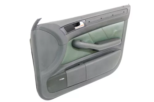 1x Audi A6 4B Türverkleidung Verkleidung Tür vorne rechts Leder grün farngrün (176262)