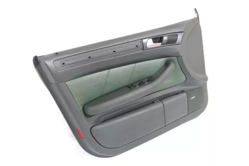 1x Audi A6 4B Türverkleidung Verkleidung Tür vorne links Leder grün farngrün (176263)