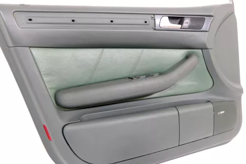 1x Audi A6 4B Türverkleidung Verkleidung Tür vorne links Leder grün farngrün (176263)