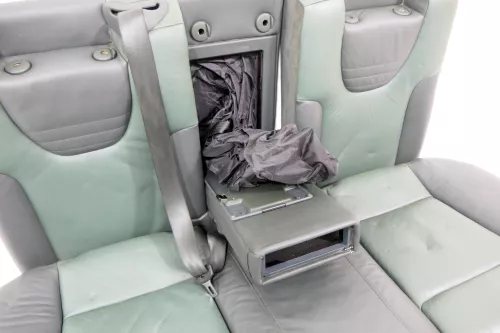 A6 4B Avant Kombi Rückbank Rücksitzbank Sitz Rücksitz 3 Punkt Leder grün Recaro (176270)