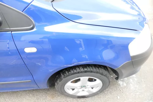 VW Fox 5Z Kotflügel vorne rechts blau LL5M (176369)