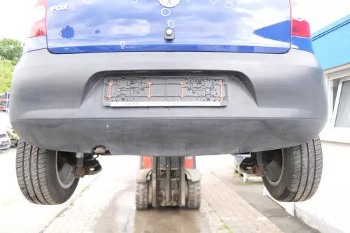 VW Fox 5Z Stoßstange hinten Stoßfänger schwarz matt u