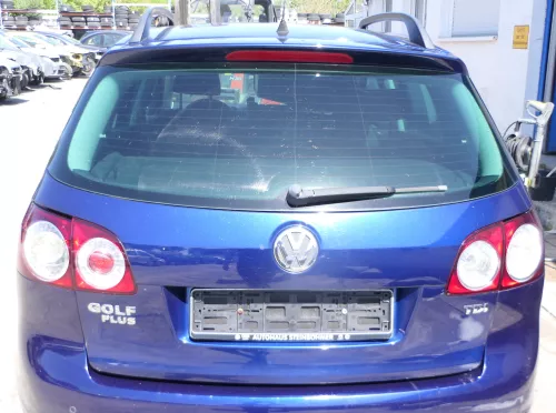 VW Golf Plus 5M Heckklappe hinten Kofferraumklappe Scheibe blau LD5Q - Rost