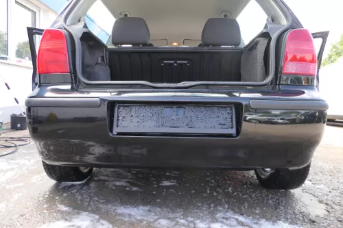 VW Polo 6N2 Stoßstange hinten Heckstoßstange Stoßfänger schwarz L041