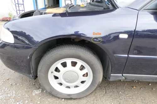 Audi A4 B5 (ab ca Ende1999 Facelift) Kotflügel vorne links blau LZ5L (176718)