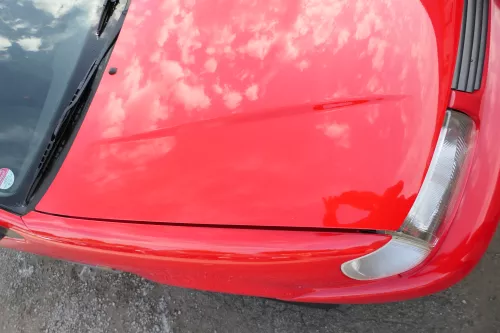 VW Polo 6N Motorhaube Frontklappe Haube vorne Klappe rot LP3G (177004)