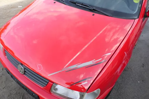 VW Polo 6N Motorhaube Frontklappe Haube vorne Klappe rot LP3G (177004)