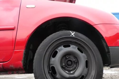 VW Lupo Kotflügel vorne rechts rot LP3G (177048)