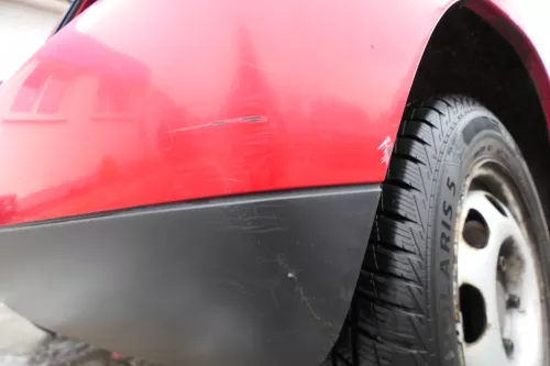 VW Lupo Stoßstange hinten Heckstoßstange Stoßfänger rot LP3G (177055)