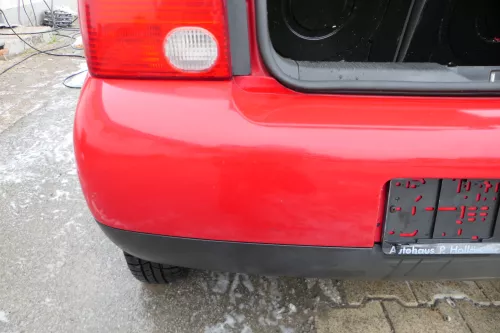 VW Lupo Stoßstange hinten Heckstoßstange Stoßfänger rot LP3G (177055)