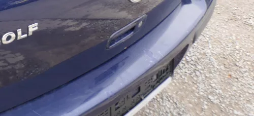 VW Golf 4 Limousine Stoßstange hinten Heckstoßstange Stoßfänger blau LB5N (177095)