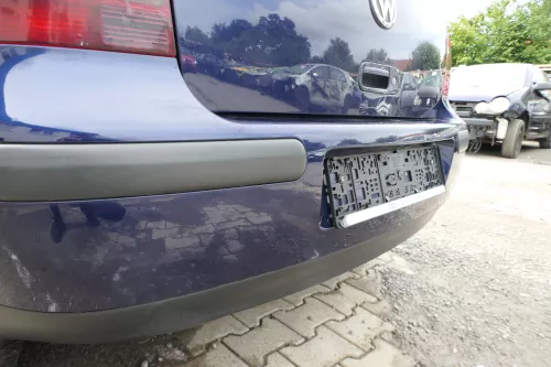 VW Golf 4 Limousine Stoßstange hinten Heckstoßstange Stoßfänger blau LB5N (177095)