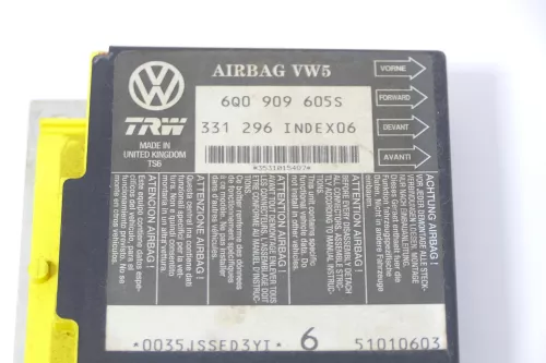 VW Polo 9N Ibiza Steuergerät Airbag Airbagsteuergerät 6Q0909605AE Index 06 Fabia (177238)