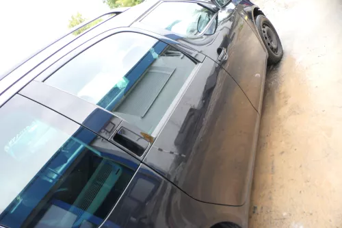 Skoda Roomster 5J Tür hinten rechts schwarz LF9R (ohne Anbauteile - mit Scheibe) (177378)