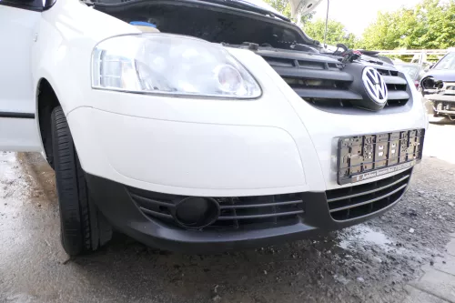 VW Fox 5Z Stoßstange vorne Stoßfänger weiß LB9A mit Grill  (177649)