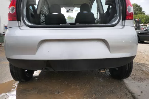 VW Fox 5Z Stoßstange hinten Stoßfänger silber LA7W Heckstoßstange Bilder!!