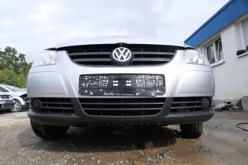VW Fox 5Z Stoßstange vorne Stoßfänger silber LA7W mit Grill