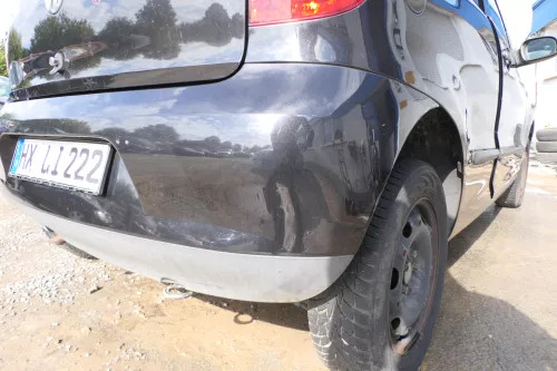 VW Fox 5Z Stoßstange hinten Stoßfänger schwarz LC9Z Heckstoßstange (177685)