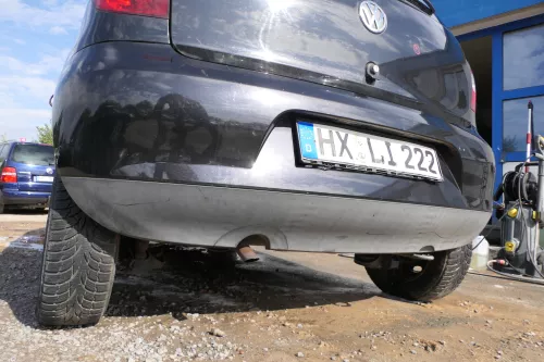 VW Fox 5Z Stoßstange hinten Stoßfänger schwarz LC9Z Heckstoßstange (177685)