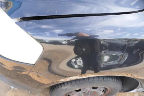 VW Fox Kotflügel vorne links schwarz LC9Z (177688)