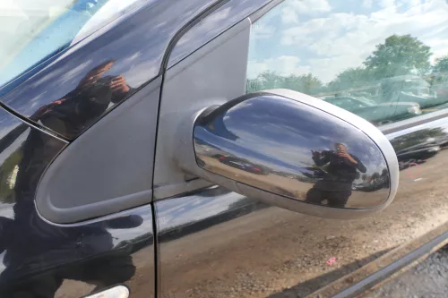 VW Fox 5Z manueller Spiegel Außenspiegel + Glas links schwarz LC9Z