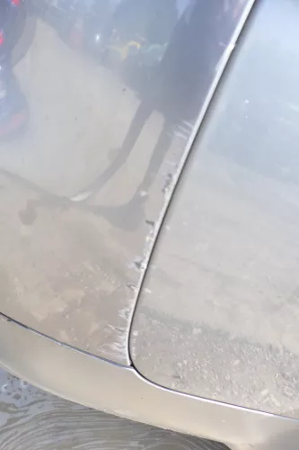 Audi A4 8E B6 Limousine Stoßstange hinten mit Spoiler grau LX7Z (177726)