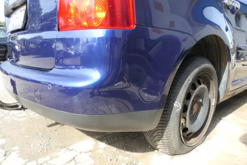 Touran 1T Stoßstange hinten Heckstoßstange Stoßfänger blau LB5N - PDC Einparkh (177790)