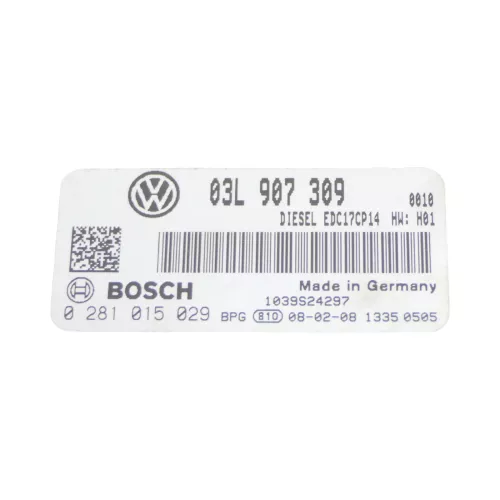 VW Passat 3C Golf Steuergerät 2,0l 103kw 140PS 103PS CBAB CBAA Motor 03L907309 (177861)