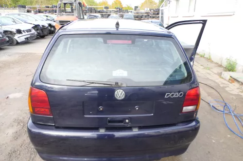 VW Polo 6N Heckklappe Klappe hinten Kofferraumklappe mit Scheibe blau LC5H
