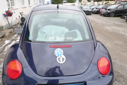 VW New Beetle 1C 9C Heckklappe mit Scheibe Klappe hinten blau LG5T (ohneSchlo