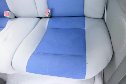 Polo 6N 6N2 Sitz Sitze hinten Rückbank Kopfstützen Lehne klappbar teil grau blau (178385)
