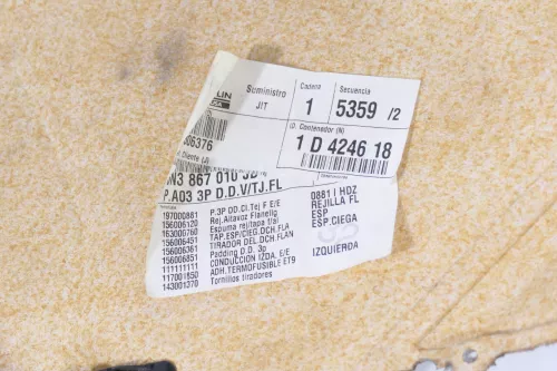 1x VW Polo 6N2 Türverkleidung Verkleidung Tür vorne rechts 2/3-Türer grau (178390)