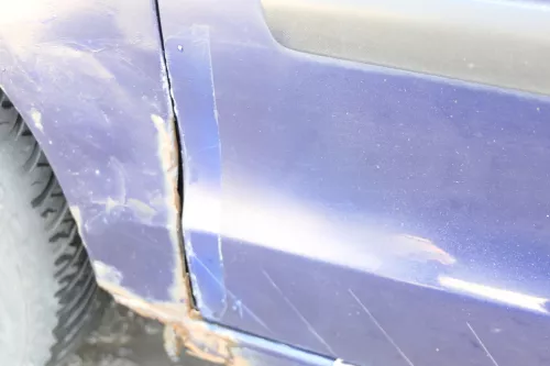 VW Polo 9N 9N3 Tür vorne links Fahrertür 4/5-Türer blau LB5N ohneAnbauteile (178647)