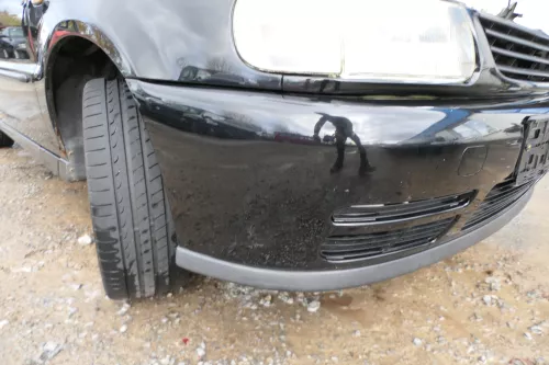 Polo 6N Stoßstange vorne breite Styling XXL Frontstoßstange schwarz L041 +Gitter (178649)