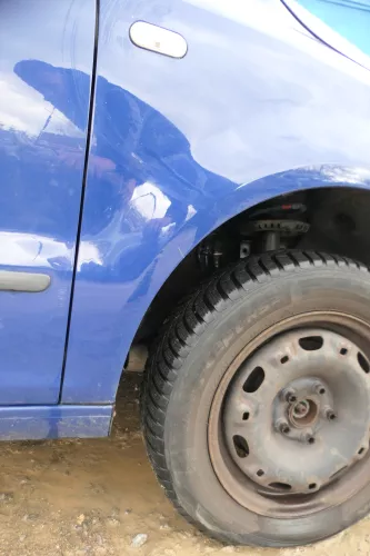 VW Fox 5Z Kotflügel vorne rechts blau LL5M (178779)