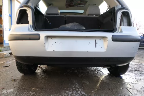 Golf 4 Limousine Stoßstange hinten Heckstoßstange Stoßfänger silber LB7Z Spoiler