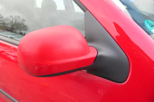 Golf 4 Bora elektrischer Spiegel vorne rechts Außenspiegel rot LY3D Glas