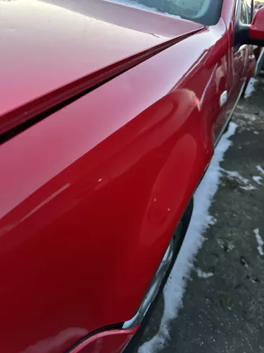 VW Golf 4 1J Kotflügel vorne links rot LY3D - kleine Hageldellen (178903)