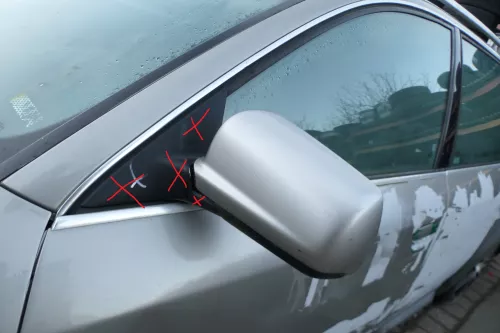 Audi A6 4B Allroad Spiegel Außenspiegel Abdeckung Kappe links grau mit GLas