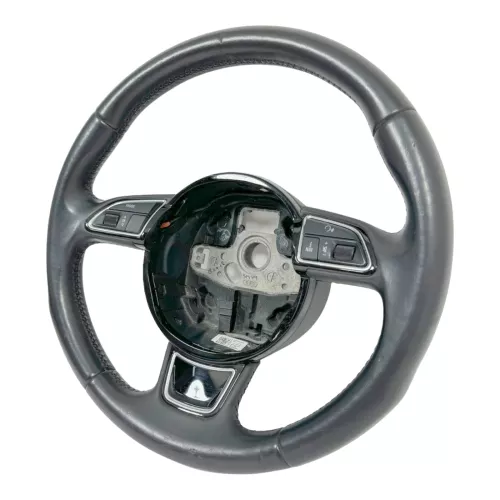 Audi A6 4F A4 8K Lederlenkrad Leder 3-Speichen Multifunktions schwarz Sport (179332)