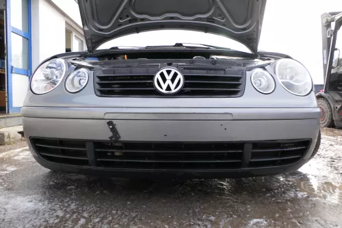 VW Polo 9N Stoßstange Frontstoßstange vorne silber grau LD7W