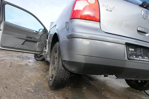 VW Polo 9N 9N3 Stoßstange Heckstoßstange hinten grau LD7W (179426)