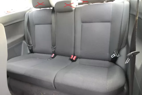 VW Polo 9N 9N3 Sitz Rückbank Sitzfläche Sitze 3 Punkt Gurt hinten