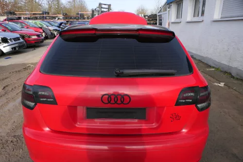 Audi A3 8P Stoßstange Stoßfänger hinten 4/5-Türer rot LY3J - Doppelrohr (179494)