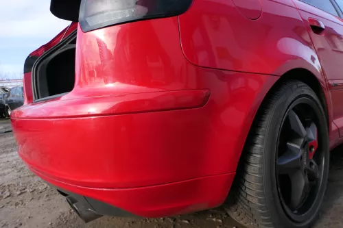 Audi A3 8P Stoßstange Stoßfänger hinten 4/5-Türer rot LY3J - Doppelrohr (179494)