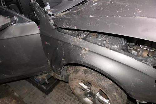 Audi A4 8K B8 Kotflügel vorne rechts grau LY1P