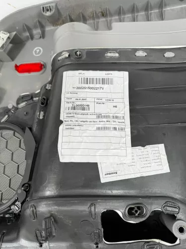 VW Touran 1x Türverkleidung Verkleidung Tür hinten links Griff Öffner - grau (179643)