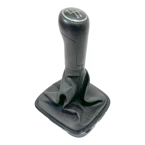 Polo 6R 6C Schaltknauf Schaltsack Schaltung Schaltknüppel Leder schwarz 5-Gang (179673)