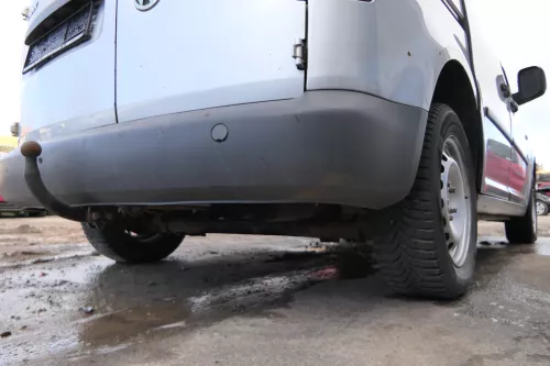 VW Caddy 2K Stoßstange hinten Heckstoßstange Stoßfänger grau graphit nicht lack (179722)